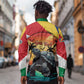 Personalised Afro Seychelles Long Sleeve Button Shirt Aldabra Giant Tortoise With Beach Sunset