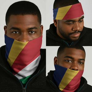 Afro Seychelles Neck Gaiter Aldabra Giant Tortoise With Beach Sunset - African Pride