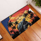 Personalised Afro Seychelles Rubber Doormat Aldabra Giant Tortoise With Beach Sunset