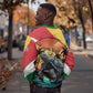 Personalised Afro Seychelles Sweatshirt Aldabra Giant Tortoise With Beach Sunset