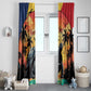 Personalised Afro Seychelles Window Curtain Aldabra Giant Tortoise With Beach Sunset