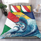 Personalised Afro Seychelles Bedding Set Sailfish With Coat Of Arms