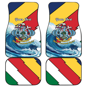 Personalised Afro Seychelles Car Mats Sailfish With Coat Of Arms