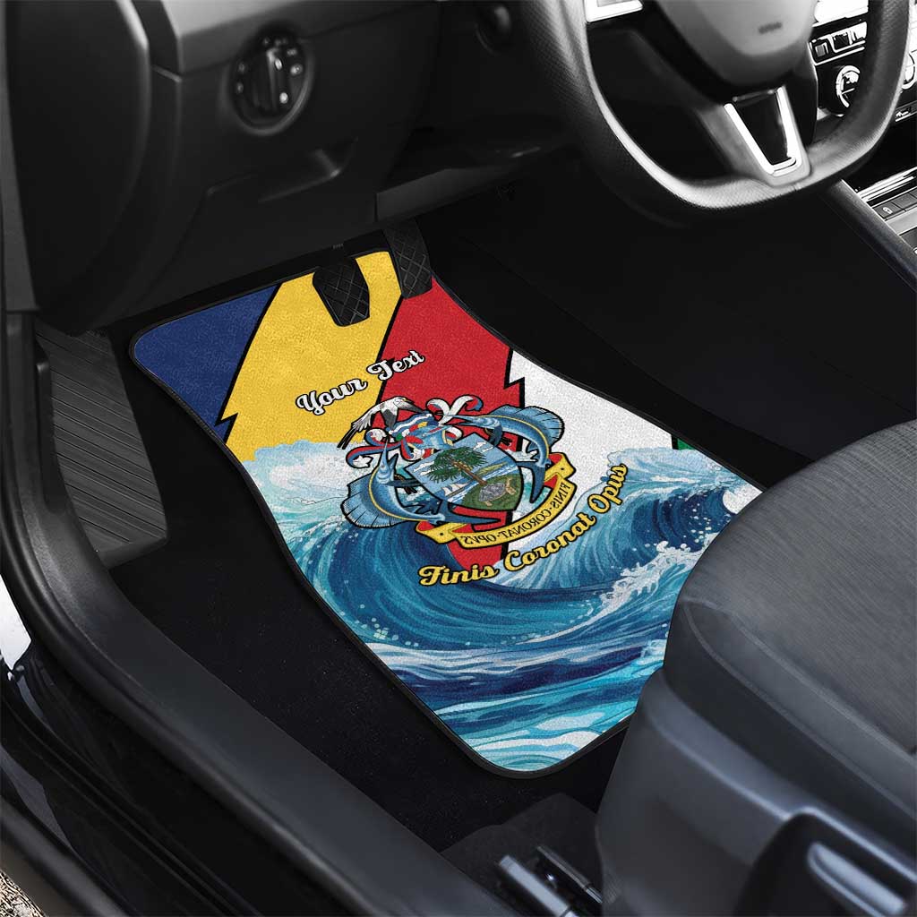 Personalised Afro Seychelles Car Mats Sailfish With Coat Of Arms