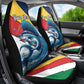 Personalised Afro Seychelles Car Seat Cover Sailfish With Coat Of Arms