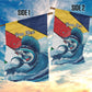 Personalised Afro Seychelles Garden Flag Sailfish With Coat Of Arms