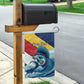 Personalised Afro Seychelles Garden Flag Sailfish With Coat Of Arms