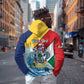 Personalised Afro Seychelles Hoodie Sailfish With Coat Of Arms