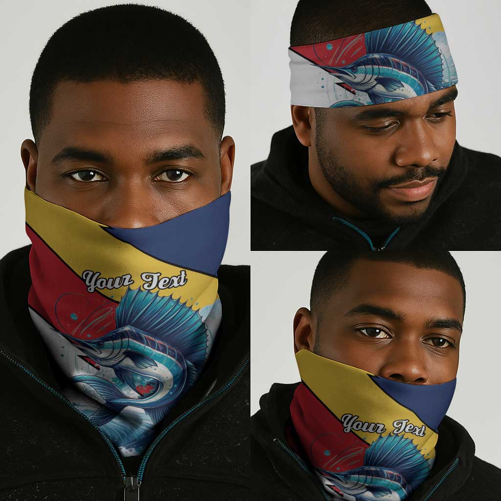Afro Seychelles Neck Gaiter Sailfish With Coat Of Arms - African Pride