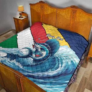 Personalised Afro Seychelles Quilt Sailfish With Coat Of Arms