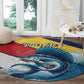 Personalised Afro Seychelles Round Carpet Sailfish With Coat Of Arms