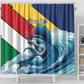 Personalised Afro Seychelles Shower Curtain Sailfish With Coat Of Arms