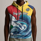 Personalised Afro Seychelles Sleeveless Hoodie Sailfish With Coat Of Arms - African Pride