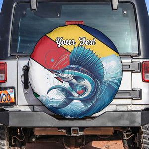 Personalised Afro Seychelles Spare Tire Cover Sailfish With Coat Of Arms