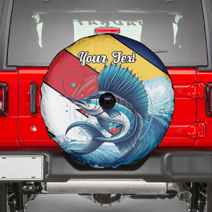 Personalised Afro Seychelles Spare Tire Cover Sailfish With Coat Of Arms