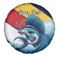 Personalised Afro Seychelles Spare Tire Cover Sailfish With Coat Of Arms