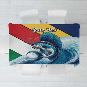 Personalised Afro Seychelles Tablecloth Sailfish With Coat Of Arms