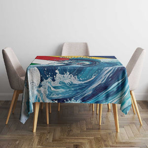 Personalised Afro Seychelles Tablecloth Sailfish With Coat Of Arms