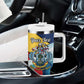 Personalised Afro Seychelles Tumbler With Handle Sailfish With Coat Of Arms