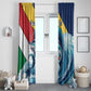 Personalised Afro Seychelles Window Curtain Sailfish With Coat Of Arms