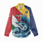 Personalised Afro Seychelles Women Casual Shirt Sailfish With Coat Of Arms LT15