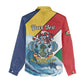 Personalised Afro Seychelles Women Casual Shirt Sailfish With Coat Of Arms LT15