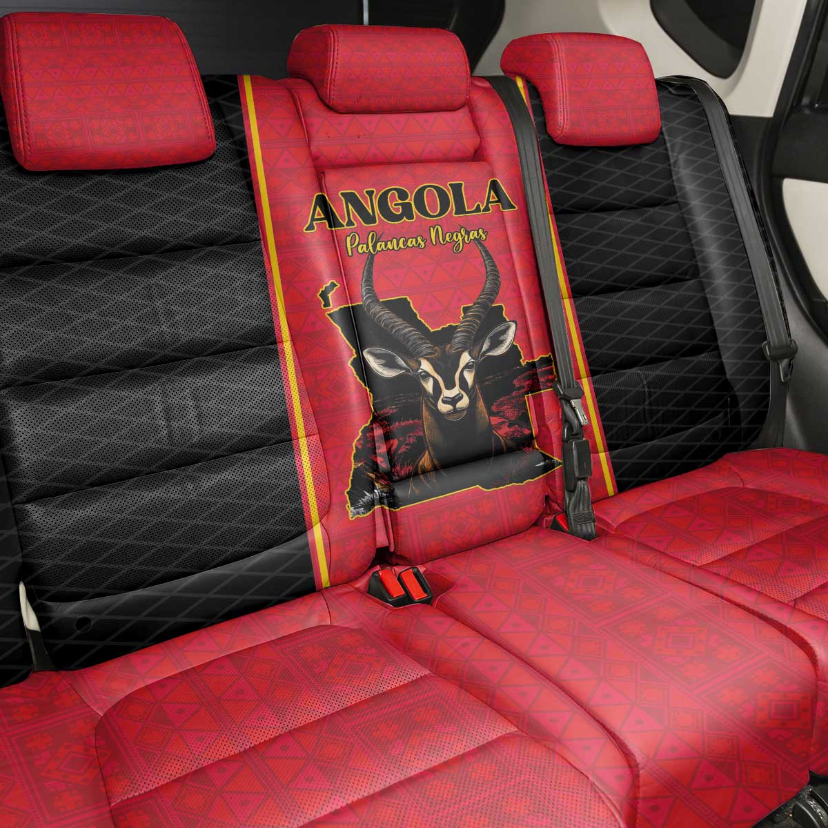 Angola Football Back Car Seat Cover Come On Palancas Negras - African Pride