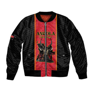Custom Angola Football Bomber Jacket Come On Palancas Negras - African Pride