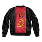 Custom Angola Football Bomber Jacket Come On Palancas Negras - African Pride