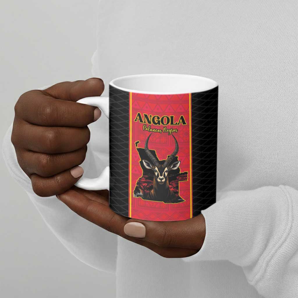 Custom Angola Football Ceramic Mug Come On Palancas Negras - African Pride