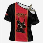 Custom Angola Football Cross Shoulder Shirt Come On Palancas Negras - African Pride
