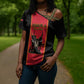 Custom Angola Football Cross Shoulder Shirt Come On Palancas Negras - African Pride