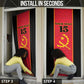 Custom Angola Football Door Cover Come On Palancas Negras - African Pride