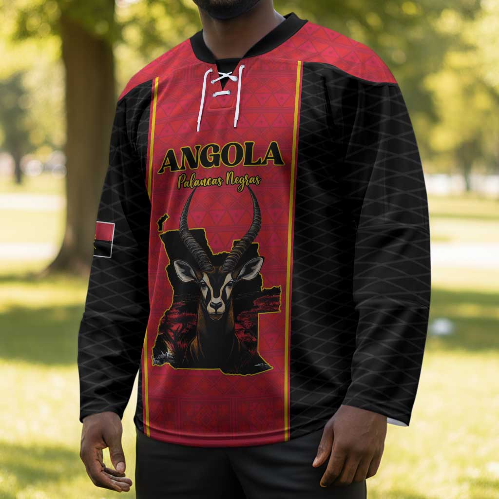 Custom Angola Football Hockey Jersey Come On Palancas Negras - African Pride