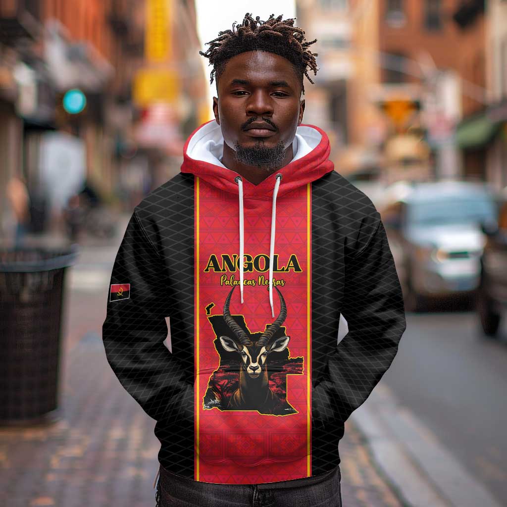 Custom Angola Football Hoodie Come On Palancas Negras - African Pride