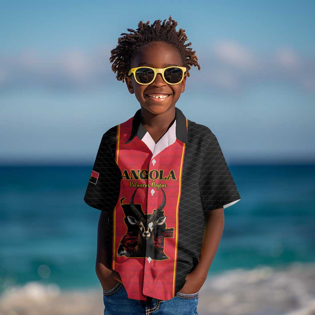 Custom Angola Football Kid Hawaiian Shirt Come On Palancas Negras LT15