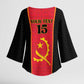 Custom Angola Football Kimono Sleeve Blouse Come On Palancas Negras - African Pride