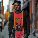 Custom Angola Football Long Sleeve Shirt Come On Palancas Negras - African Pride