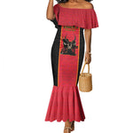 Custom Angola Football Mermaid Dress Come On Palancas Negras - African Pride