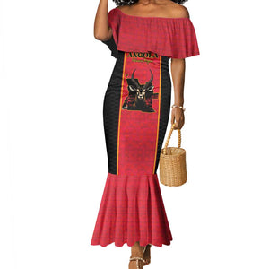 Custom Angola Football Mermaid Dress Come On Palancas Negras - African Pride