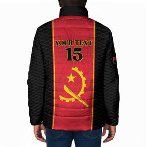 Custom Angola Football Padded Jacket Come On Palancas Negras - African Pride