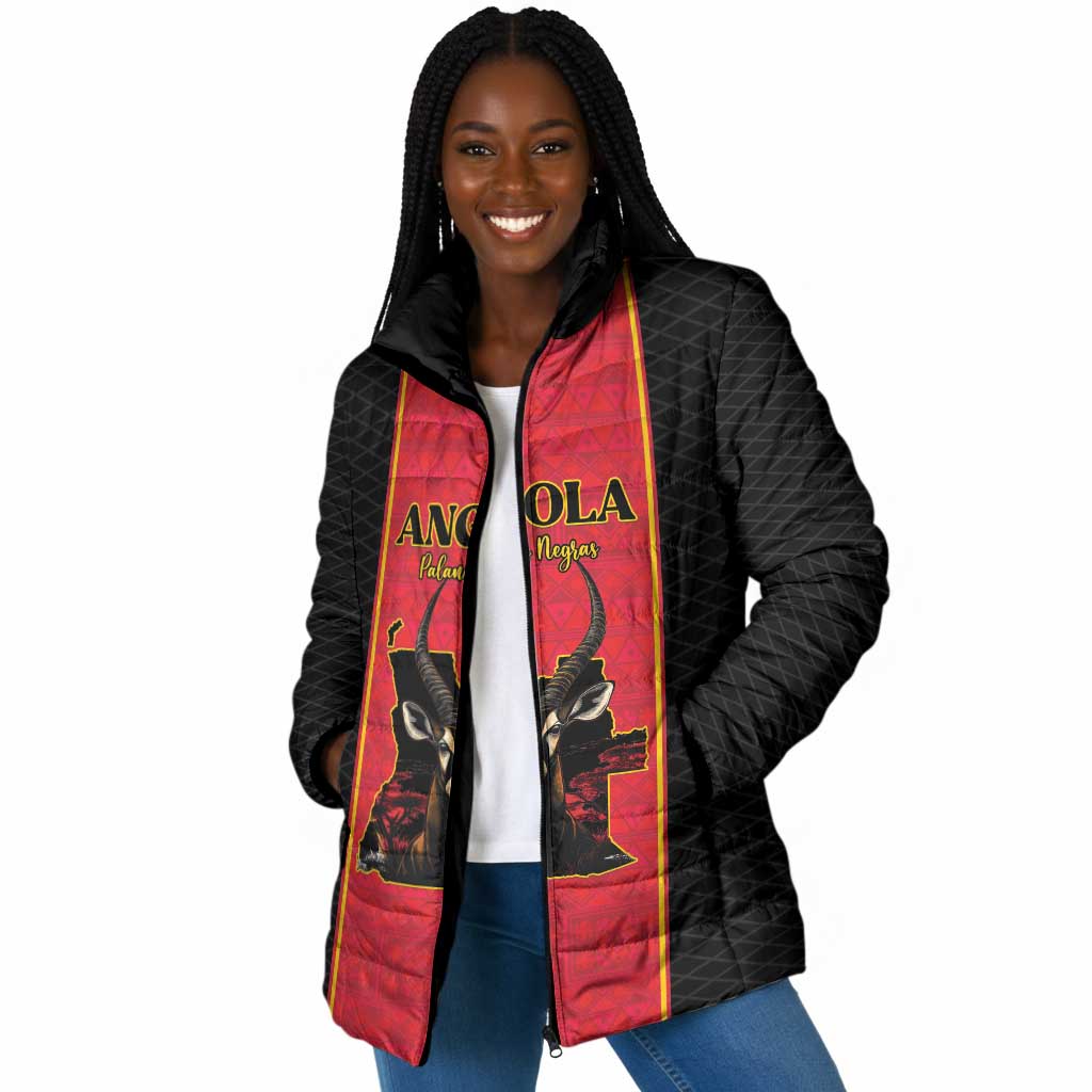 Custom Angola Football Padded Jacket Come On Palancas Negras - African Pride