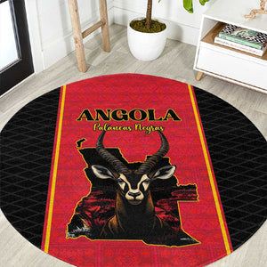 Angola Football Round Carpet Come On Palancas Negras - African Pride