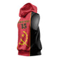 Custom Angola Football Sleeveless Hoodie Come On Palancas Negras - African Pride