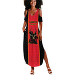 Custom Angola Football Summer Maxi Dress Come On Palancas Negras LT15