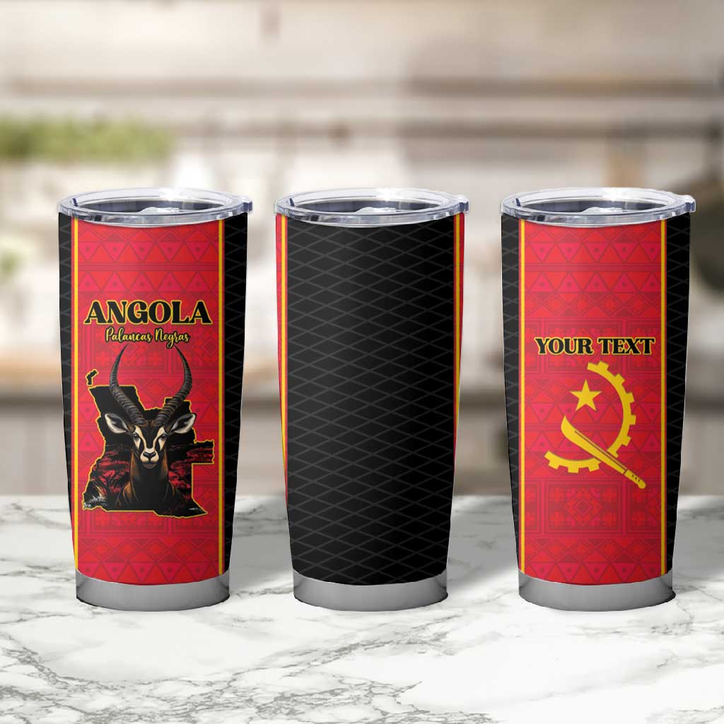 Custom Angola Football Tumbler Cup Come On Palancas Negras - African Pride