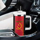 Custom Angola Football Tumbler With Handle Come On Palancas Negras - African Pride