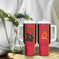 Custom Angola Football Tumbler With Handle Come On Palancas Negras - African Pride
