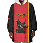 Custom Angola Football Wearable Blanket Hoodie Come On Palancas Negras - African Pride