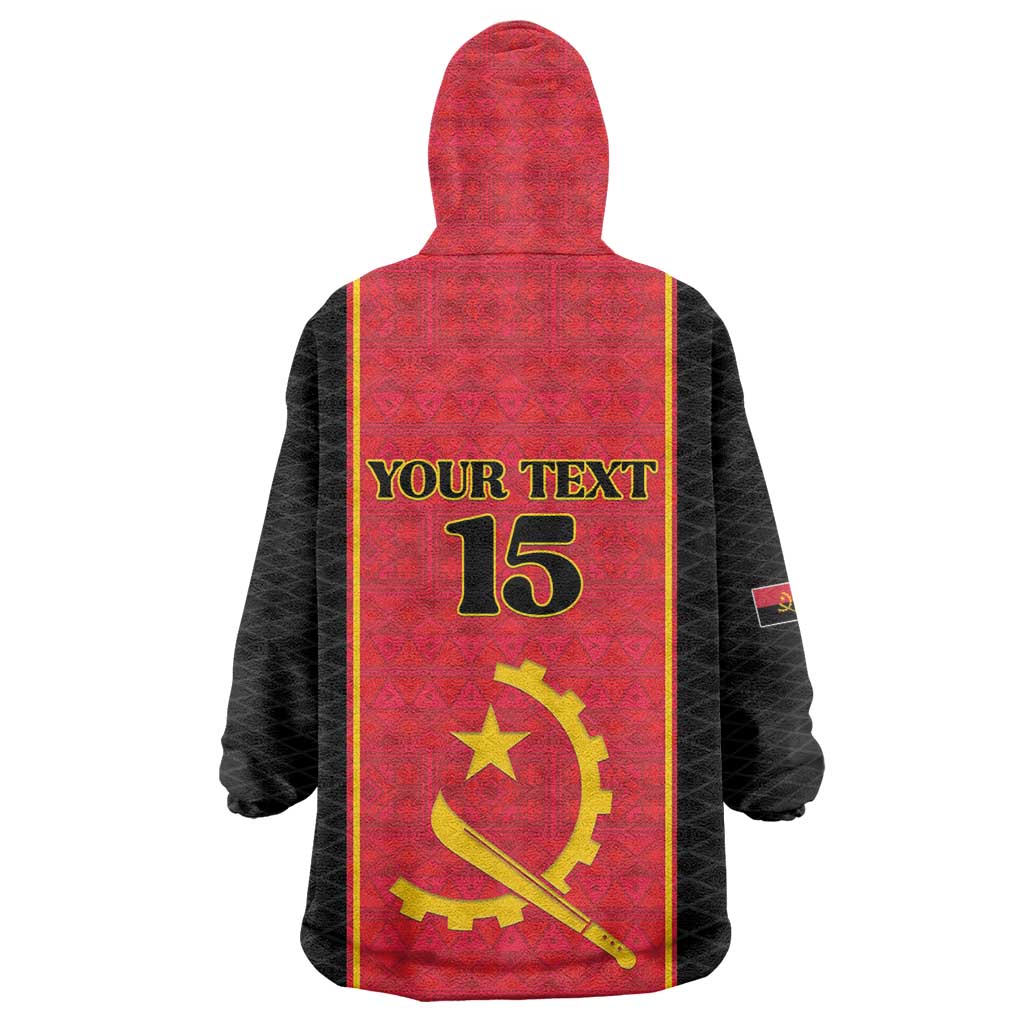 Custom Angola Football Wearable Blanket Hoodie Come On Palancas Negras - African Pride